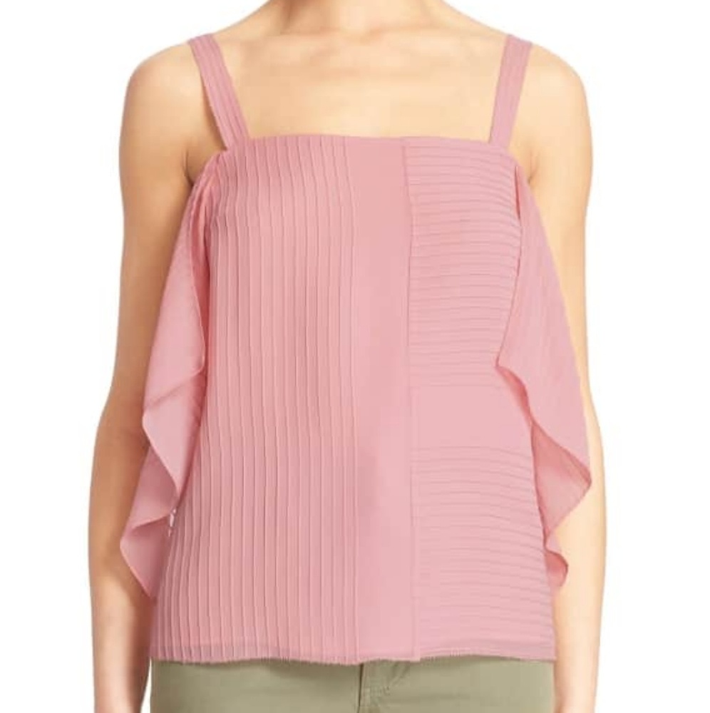 Tory Burch Silk Pintuck Tank Top $295